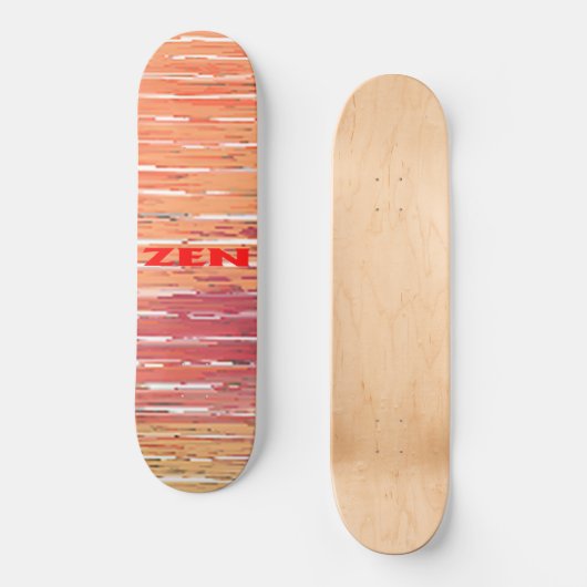 Zen rood riet skateboard (Voorkant)