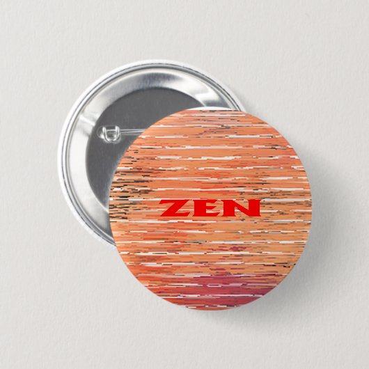 Zen rood riet standaard ronde knop button 5,7 cm (Voorkant /achterkant)