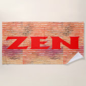 Zen rood riet strandlaken (Voorkant)