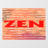 Zen rood riet venster vastklampen raamsticker (Vel)