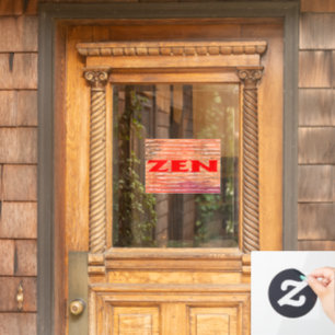 Zen rood riet venster vastklampen raamsticker