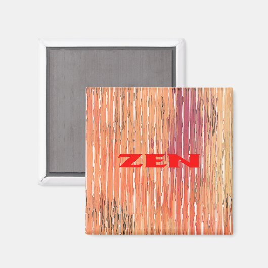 Zen rood riet vierkante magneet (Voorkant / Achterkant)