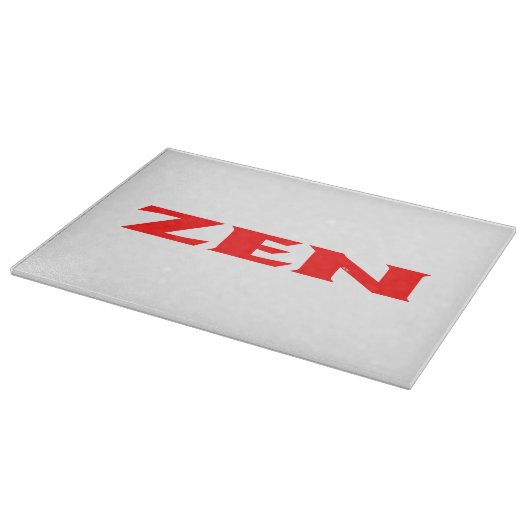 Zen rood wit glas snijplank (Hoek)