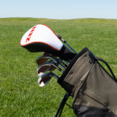 Zen rood wit golfclub bestuurder hoofd cover (Insitu)