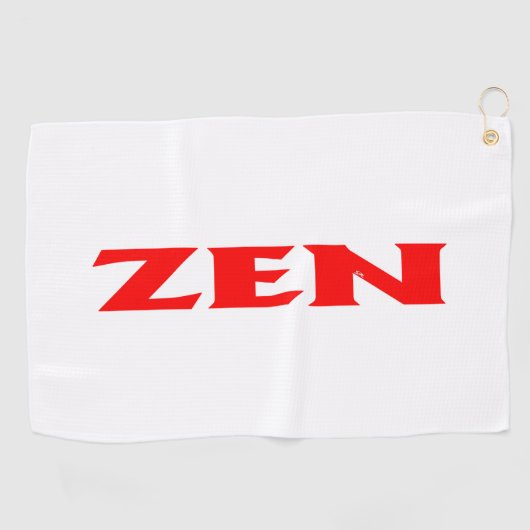 Zen rood wit golfhanddoek (Horizontaal)
