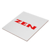 Zen rood wit grote tegel tegeltje (Zijkant)