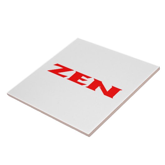 Zen rood wit grote tegel tegeltje (Zijkant)