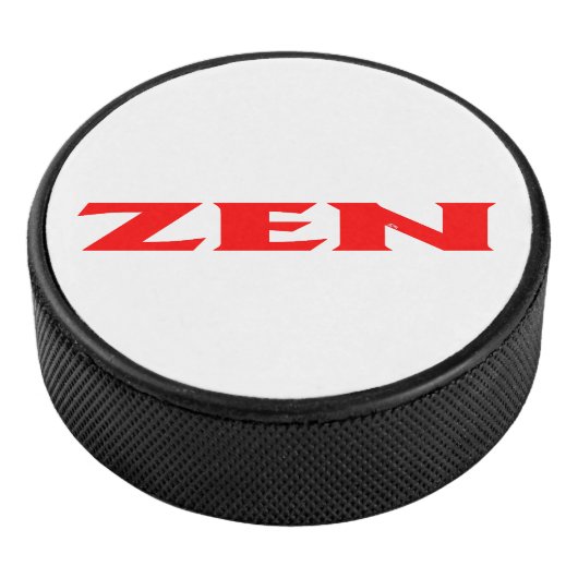 Zen rood wit hockey puck (3/4)