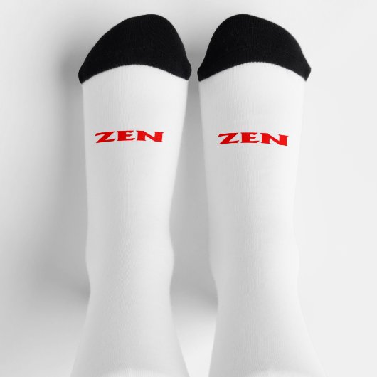 Zen rood wit inkomende premium sokken (Top)