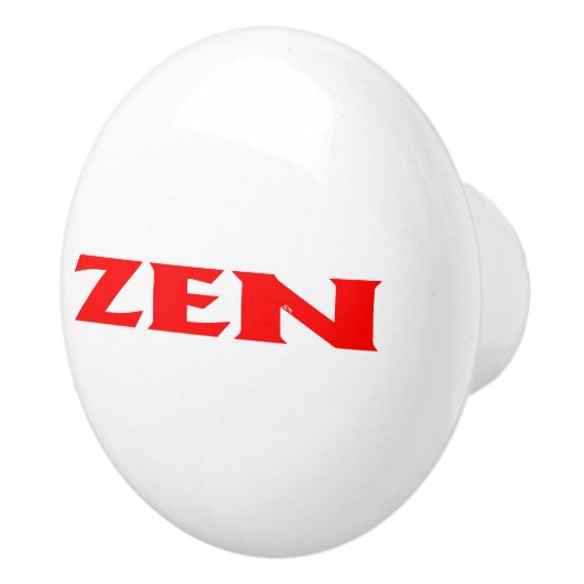 Zen rood wit keramische knop (Rechts)