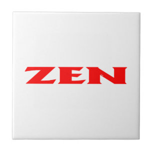 Zen rood wit kleine tegel tegeltje