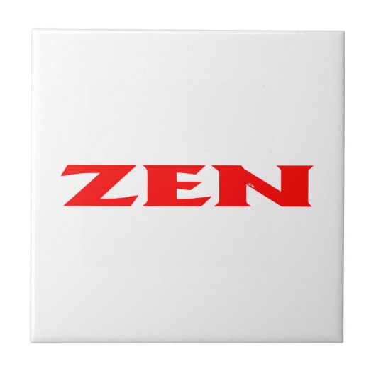 Zen rood wit kleine tegel tegeltje (Voorkant)