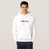 Zen rood wit mannen hooded sweatshirt (Voorkant volledig)