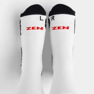 Zen rood wit naar binnen hoge prestaties sokken