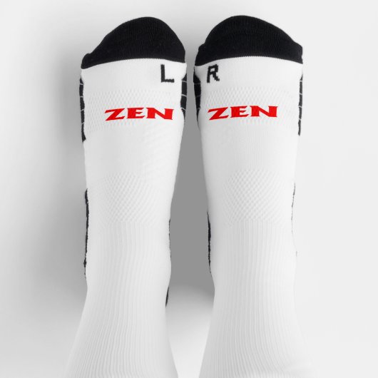 Zen rood wit naar binnen hoge prestaties sokken (Top)