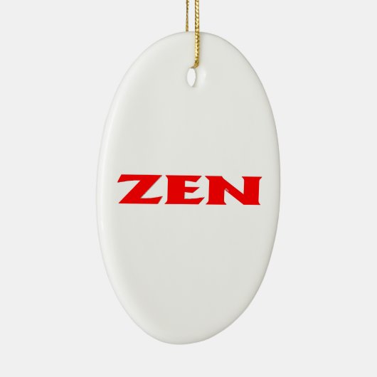 Zen rood wit ovaal keramisch ornament (Rechts)