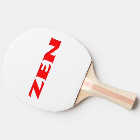 Zen rood wit ping pong peddel tafeltennisbatje (Zijkant)