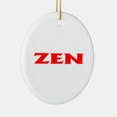 Zen rood wit rond keramisch ornament (Rechts)