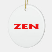 Zen rood wit rond keramisch ornament (Links)