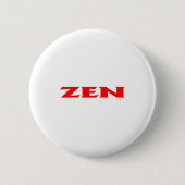 Zen rood wit standaard ronde knop button 5,7 cm (Voorkant)