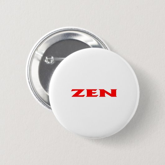 Zen rood wit standaard ronde knop button 5,7 cm (Voorkant /achterkant)