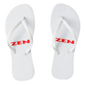 Zen rood witte teenslippers (Voetbed)