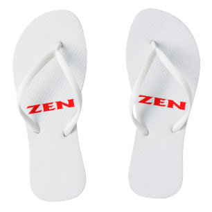 Zen rood witte teenslippers