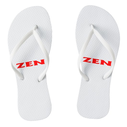 Zen rood witte teenslippers (Voetbed)