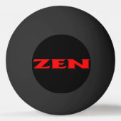 Zen rood zwart 1-sterren ping pong bal pingpongbal (Voorkant)
