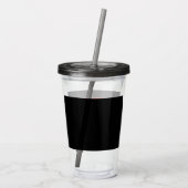 Zen rood zwart acryl tumbler acryl drinkbeker (Achterkant)