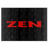 Zen rood zwart glas snijplank (Voorkant)