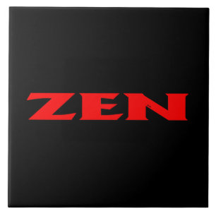 Zen rood zwart grote tegel tegeltje