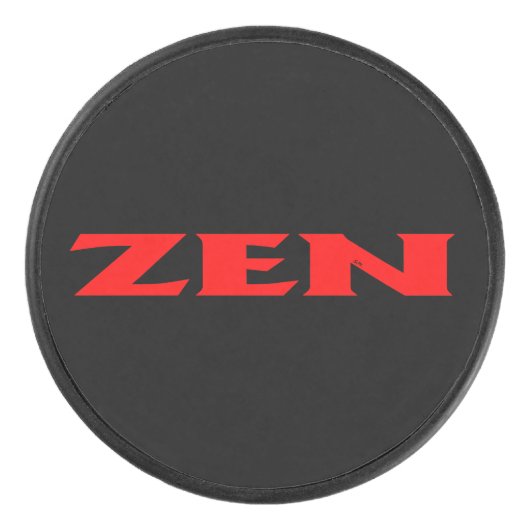 Zen rood zwart hockey puck (Voorkant)