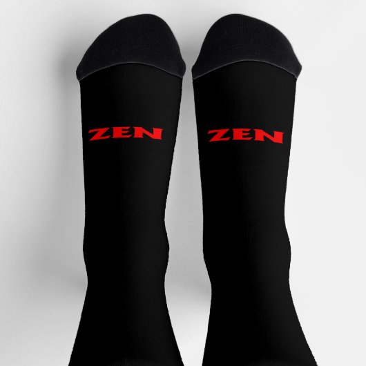Zen rood zwart inkomende premium sokken (Top)