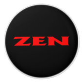 Zen rood zwart keramische knop (Voorkant)