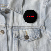 Zen rood zwart standaard ronde knop button 5,7 cm (In situ)