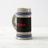 Zen rood zwart stein bierpul (Voorkant links)