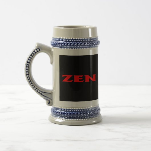 Zen rood zwart stein bierpul (Links)
