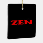 Zen rood zwart vierkant keramisch ornament (Rechts)