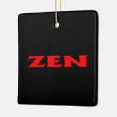 Zen rood zwart vierkant keramisch ornament (Links)