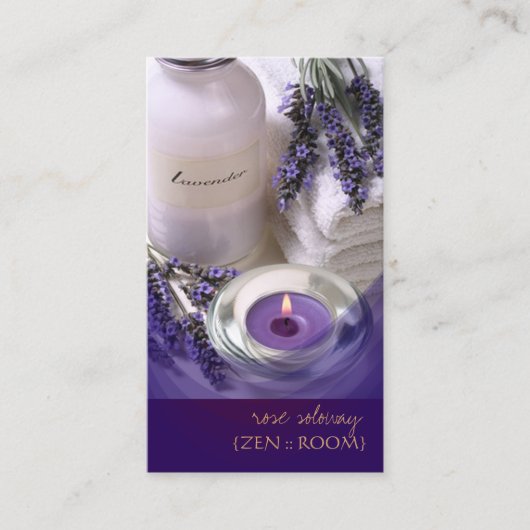 Zen room/lavender/Violet visitekaartjes (Voorkant)