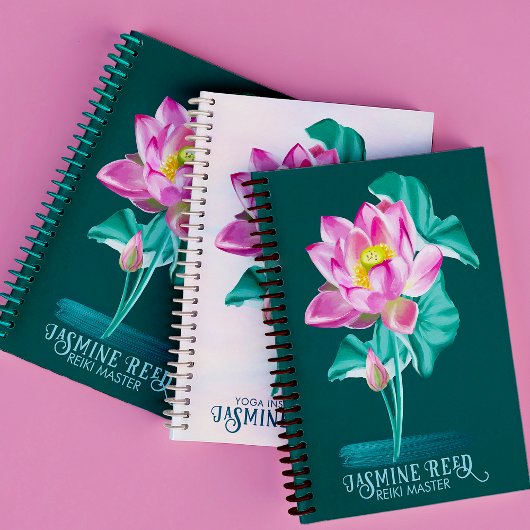 Zen Roze Lotus Bloem | Reiki Meesters en Genezers Notitieboek