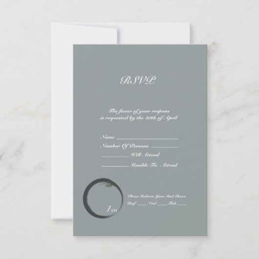 Zen RSVP Kaartje (Voorkant)