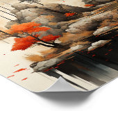 Zen Rust: Bergachtige Sereniteit Poster (Hoek)