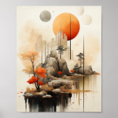 Zen Rust: Bergachtige Sereniteit Poster (Voorkant)