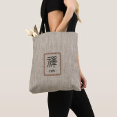Zen Rustic look for burlap print minimalist Tote Bag (Dichtbij)