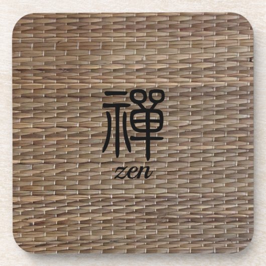 Zen Rustic Tatami Print Onderzetter (Voorkant)
