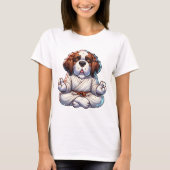 Zen Saint Bernard Dog Art T-shirt (Voorkant)