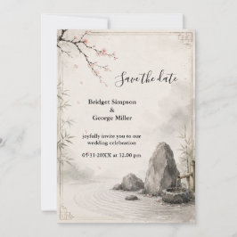 Zen Sakura Bruiloft Botanische Harmonie Kaart