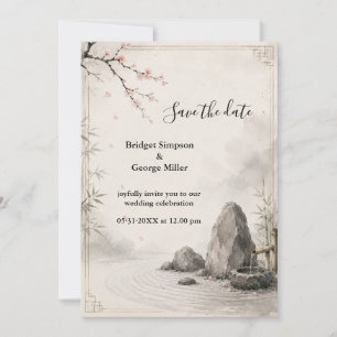 Zen Sakura Bruiloft Botanische Harmonie Kaart